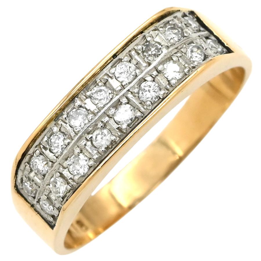 K18/pt850 D0.50ct 一文字ﾘﾝｸﾞ