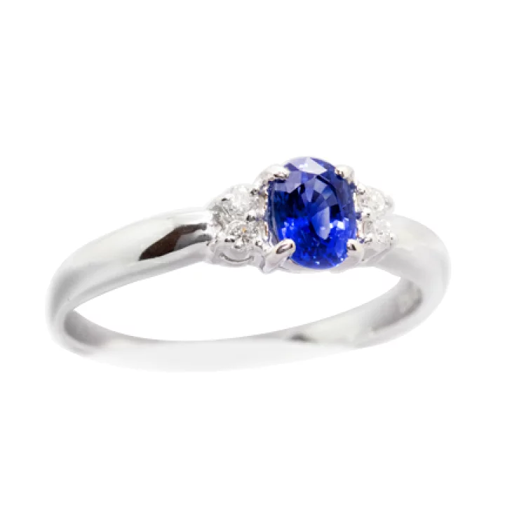 pt900 ｻﾌｧｲﾔ0.5ct ﾒﾚD0.1ctﾘﾝｸﾞ